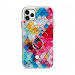 Wholesale Heart Design Ring Stand Fashion Case for iPhone 11 6.1 (Rainbow)